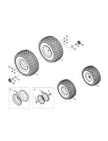 Front & Rear Wheels parts for Columbia Lawn Tractor 13AQA2KW897 / 2015 from AppliancePartsPros.com