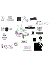 Label Map 13Apa1ks897 parts for Columbia Lawn Tractor 13APA1KS897 / 2015 from AppliancePartsPros.com
