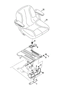 Seat parts for Columbia Lawn Tractor 13APA1KT897 / 2015 from AppliancePartsPros.com