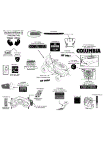 Label Map 14Aq94kp897 parts for Columbia Garden Tractor 14AQ94KP897 / 2014 from AppliancePartsPros.com