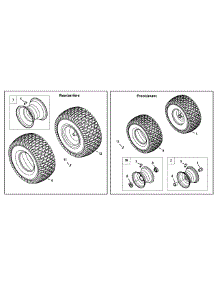 Front And Rear Wheels parts for Columbia Garden Tractor 14AQ94KP897 / 2013 from AppliancePartsPros.com