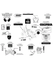 Label Map Gt5025 parts for Columbia Garden Tractor 14AQ94KP897 / 2013 from AppliancePartsPros.com