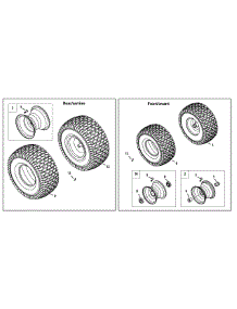 Front & Rear Wheels parts for Columbia Garden Tractor 14A794KK897 / 2014 from AppliancePartsPros.com