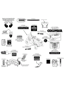 Label Map 14A794kk897 parts for Columbia Garden Tractor 14A794KK897 / 2014 from AppliancePartsPros.com