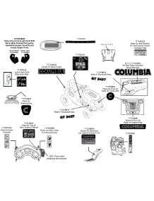 Label Map Gt5427 parts for Columbia Garden Tractor 14AK94KK897 / 2013 from AppliancePartsPros.com