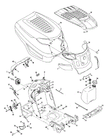 Hood & Grille Style K parts for Columbia Lawn Tractor 13BC77KF897 / 2014 from AppliancePartsPros.com