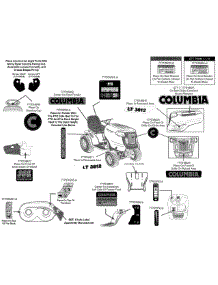Label Map 13Bc77kf897 parts for Columbia Lawn Tractor 13BC77KF897 / 2014 from AppliancePartsPros.com