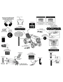 Label Map 13Am79ks897 parts for Columbia Lawn Tractor 13AM79KS897 / 2014 from AppliancePartsPros.com