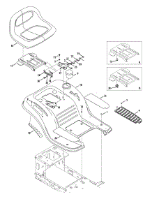 Seat & Fender parts for Columbia Lawn Tractor 13AM79KS897 / 2014 from AppliancePartsPros.com