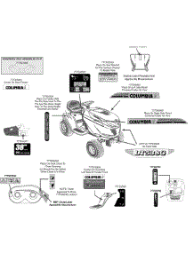 Label Map parts for Columbia Lawn Tractor 13AC77GF897 / 2012 from AppliancePartsPros.com