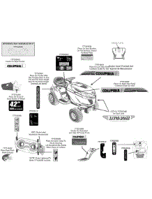 Label Map parts for Columbia Lawn Tractor 13AN79GS897 / 2012 from AppliancePartsPros.com