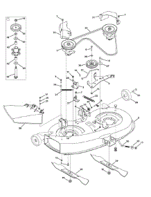 Mower Deck 38-Inch parts for Columbia Lawn Tractor 13AM79GF897 / 2010 from AppliancePartsPros.com