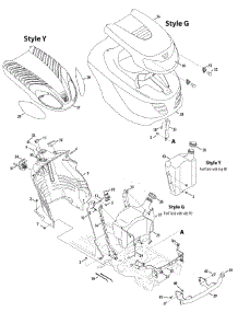 Hood & Grille parts for Columbia Lawn Tractor 13AP91GS897 / 2010 from AppliancePartsPros.com