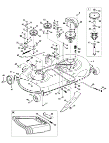 Mower Deck 46 parts for Columbia Lawn Tractor 13AP91GT897 / 2010 from AppliancePartsPros.com