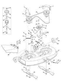 Mower Deck 38-Inch parts for Columbia Lawn Tractor 13AV76GF897 / 2010 from AppliancePartsPros.com