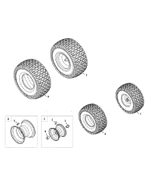 Wheels parts for Columbia Lawn Tractor 13AV90GS897 / 2010 from AppliancePartsPros.com