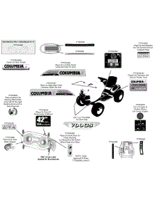 Label Map 13Av90gs897 parts for Columbia Lawn Tractor 13AV90GS897 / 2011 from AppliancePartsPros.com