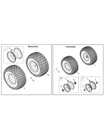Front And Rear Wheels parts for Columbia Lawn Tractor 13AV90KS897 / 2014 from AppliancePartsPros.com