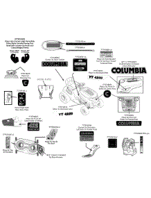 Label Map 13Ax93ks897 parts for Columbia Lawn Tractor 13AX93KS897 / 2014 from AppliancePartsPros.com