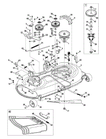 Mower Deck 42-Inch (Manual Pto) parts for Columbia Lawn Tractor 13AX93KS897 / 2014 from AppliancePartsPros.com