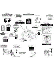Label Map Yt4220se parts for Columbia Lawn Tractor 13AP91KS897 / 2013 from AppliancePartsPros.com