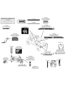 Label Map parts for Columbia Lawn Tractor 13AV90GS897 / 2012 from AppliancePartsPros.com