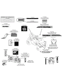 Label Map 13Ap91gt897 parts for Columbia Lawn Tractor 13AP91GT897 / 2012 from AppliancePartsPros.com