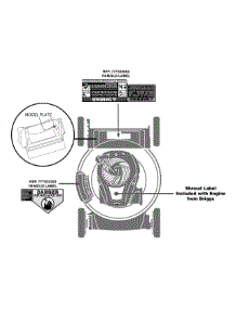 Label Map parts for Craftsman Push Walk-Behind Mower 11A-A0BR799 / 2015 from AppliancePartsPros.com
