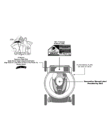 Label Map parts for Craftsman Push Walk-Behind Mower 11A-A15B299 / 2011 from AppliancePartsPros.com