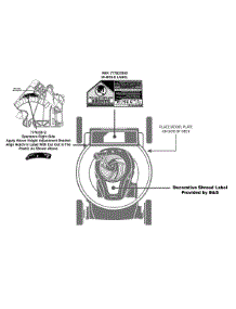Label Map parts for Craftsman Push Walk-Behind Mower 11A-A16T799 / 2013 from AppliancePartsPros.com