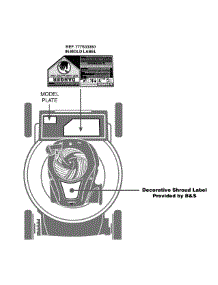 Label Map parts for Craftsman Push Walk-Behind Mower 11A-A1BW799 / 2014 from AppliancePartsPros.com