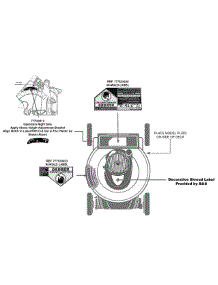 Label Map parts for Craftsman Push Walk-Behind Mower 11A-A25E099 / 2011 from AppliancePartsPros.com