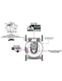 Label Map parts for Craftsman Push Walk-Behind Mower 11A-A25F299 / 2011 from AppliancePartsPros.com