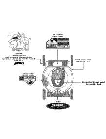 Label Map parts for Craftsman Push Walk-Behind Mower 11A-A25H299 / 2011 from AppliancePartsPros.com