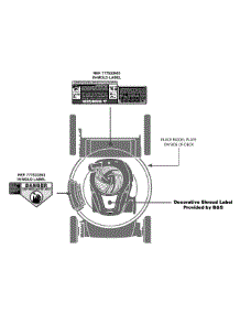 Label Map parts for Craftsman Push Walk-Behind Mower 11A-B03R799 / 2012 from AppliancePartsPros.com