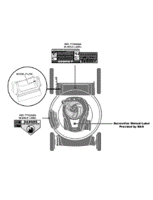 Label Map parts for Craftsman Push Walk-Behind Mower 11A-B0BS799 / 2014 from AppliancePartsPros.com