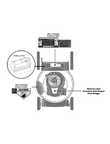 Label Map parts for Craftsman Push Walk-Behind Mower 11A-B0BS799 / 2015 from AppliancePartsPros.com