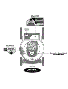 Label Map parts for Craftsman Push Walk-Behind Mower 11A-B25N799 / 2014 from AppliancePartsPros.com