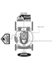 Label Map parts for Craftsman Push Walk-Behind Mower 11A-B28G099 / 2010 from AppliancePartsPros.com