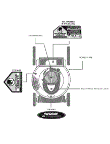 Label Map parts for Craftsman Push Walk-Behind Mower 11A-B28H299 / 2010 from AppliancePartsPros.com