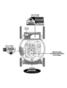 Label Map parts for Craftsman Push Walk-Behind Mower 11A-B28S799 / 2015 from AppliancePartsPros.com
