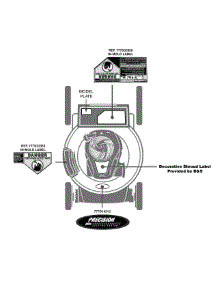 Label Map parts for Craftsman Push Walk-Behind Mower 11A-B2BW799 / 2014 from AppliancePartsPros.com