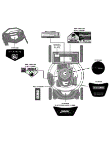 Label Map parts for Craftsman Self-Propelled Walk-Behind Mower 12ABD32J799 / 2015 from AppliancePartsPros.com
