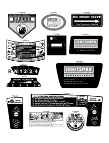 Label Map parts for Craftsman Self-Propelled Walk-Behind Mower 12AE764Y099 / 2011 from AppliancePartsPros.com