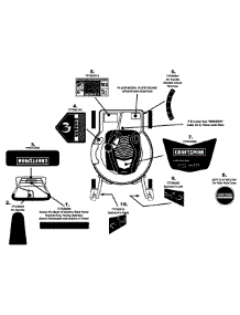 Label Map parts for Craftsman Self-Propelled Walk-Behind Mower 12AE999K299 / 2008 from AppliancePartsPros.com