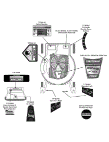 Label Map parts for Craftsman Self-Propelled Walk-Behind Mower 12AE999P099 / 2009 from AppliancePartsPros.com