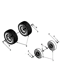 Wheel Assembly parts for Craftsman Lawn Tractor 13A-325-099 / 1999 from AppliancePartsPros.com