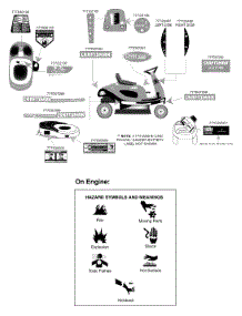 Safety & Decorative Labels parts for Craftsman Lawn Tractor 13A-328-099 / 2003 from AppliancePartsPros.com