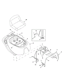 Seat & Hood parts for Craftsman Lawn Tractor 13A-328-099 / 2003 from AppliancePartsPros.com