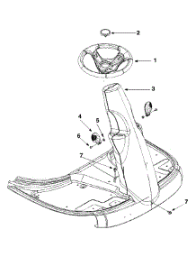 Steering Wheel parts for Craftsman Lawn Tractor 13A-328-099 / 2003 from AppliancePartsPros.com